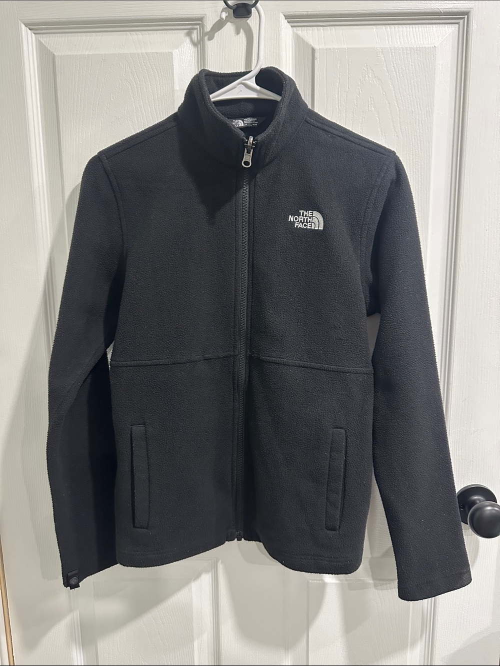 The North Face Black Full-Zip Kids Light Weight Fleece Jacket Sz L 14/16